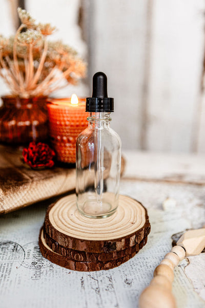 Clear Dropper Bottle with Lid 2 ounce
