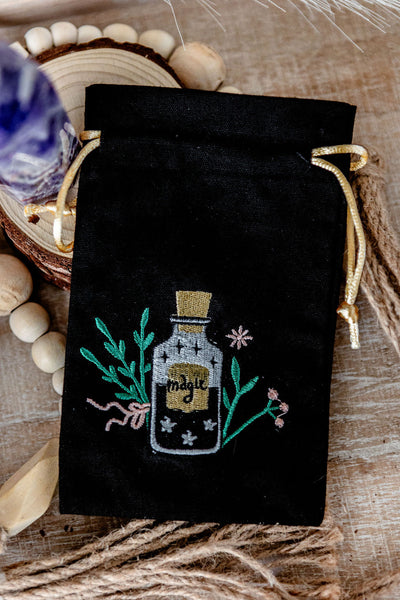 Magic Bottle Embroidered Tarot Bag