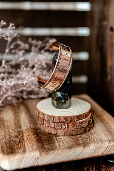 Celtic Knot & Pentacle Copper Bracelet